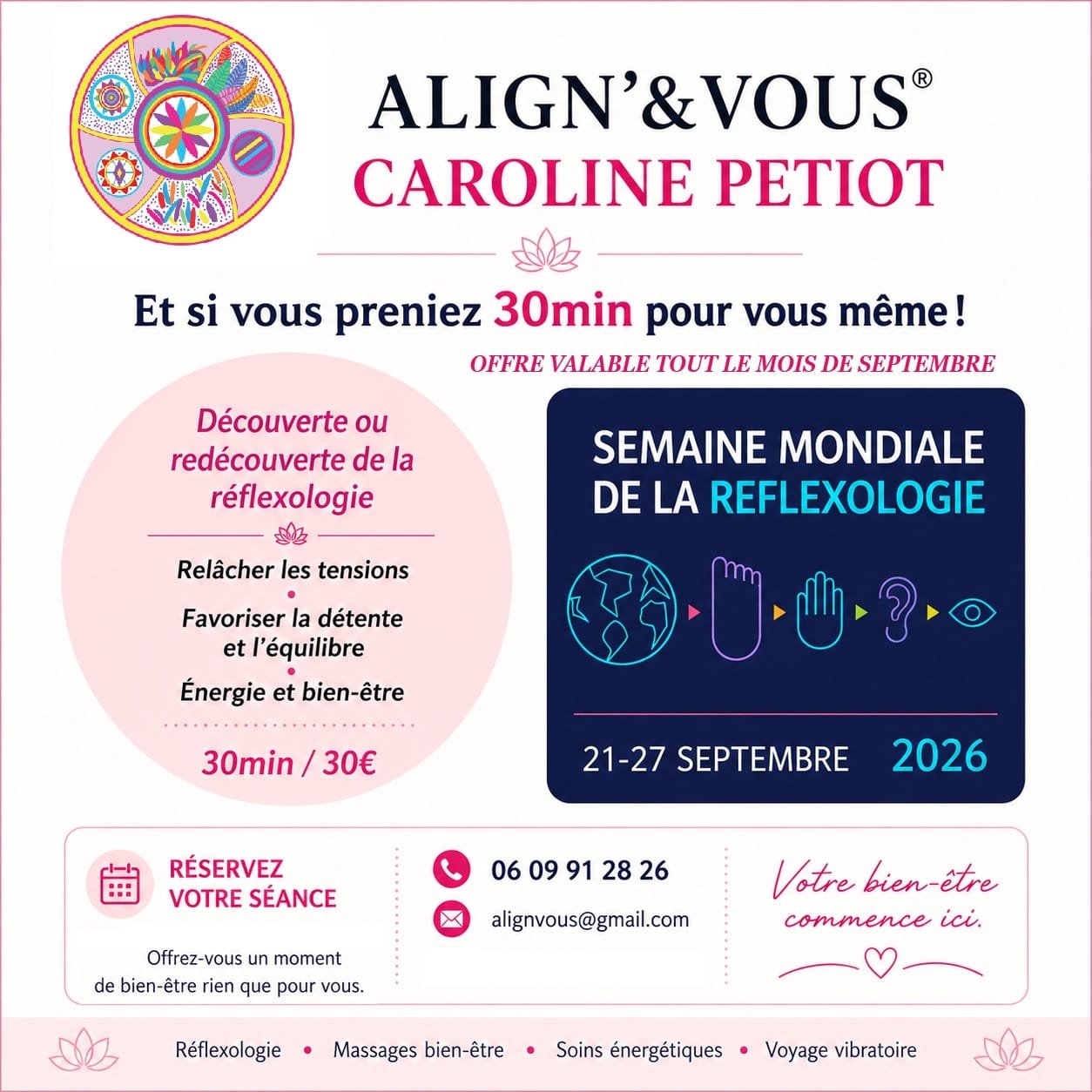 Semaine Mondiale de la Réflexologie, du 21 au 27 septembre 2026